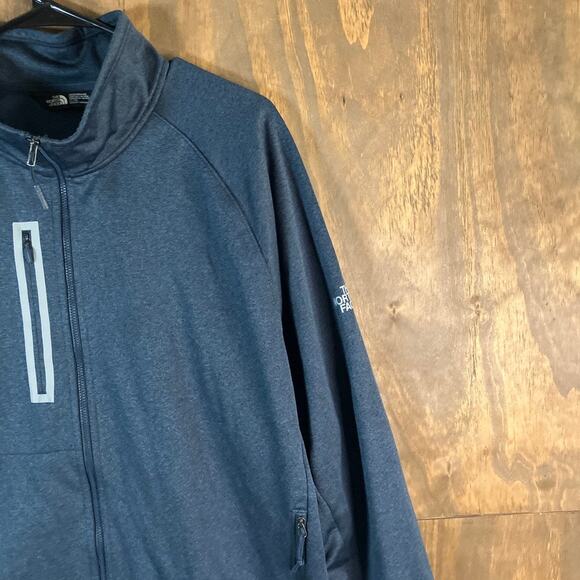 The North Face Mens Jacket Blue Canyon Flats Apex Full Zip Mock Neck XLarge - Picture 5 of 12